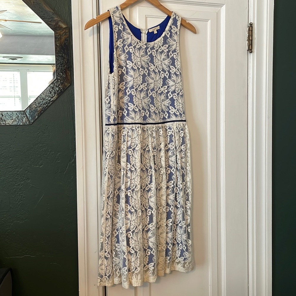Anthropologie Lace Overlay Dress